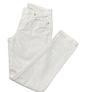 J. Crew Womens White Denim Sz 27 Slim Broken-in Boyfriend Stretch Casual READ